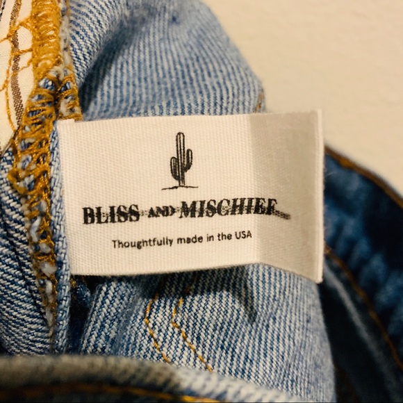 Sold Bliss Mischief X Free People 26 Straight Jean - Picture 7 of 13